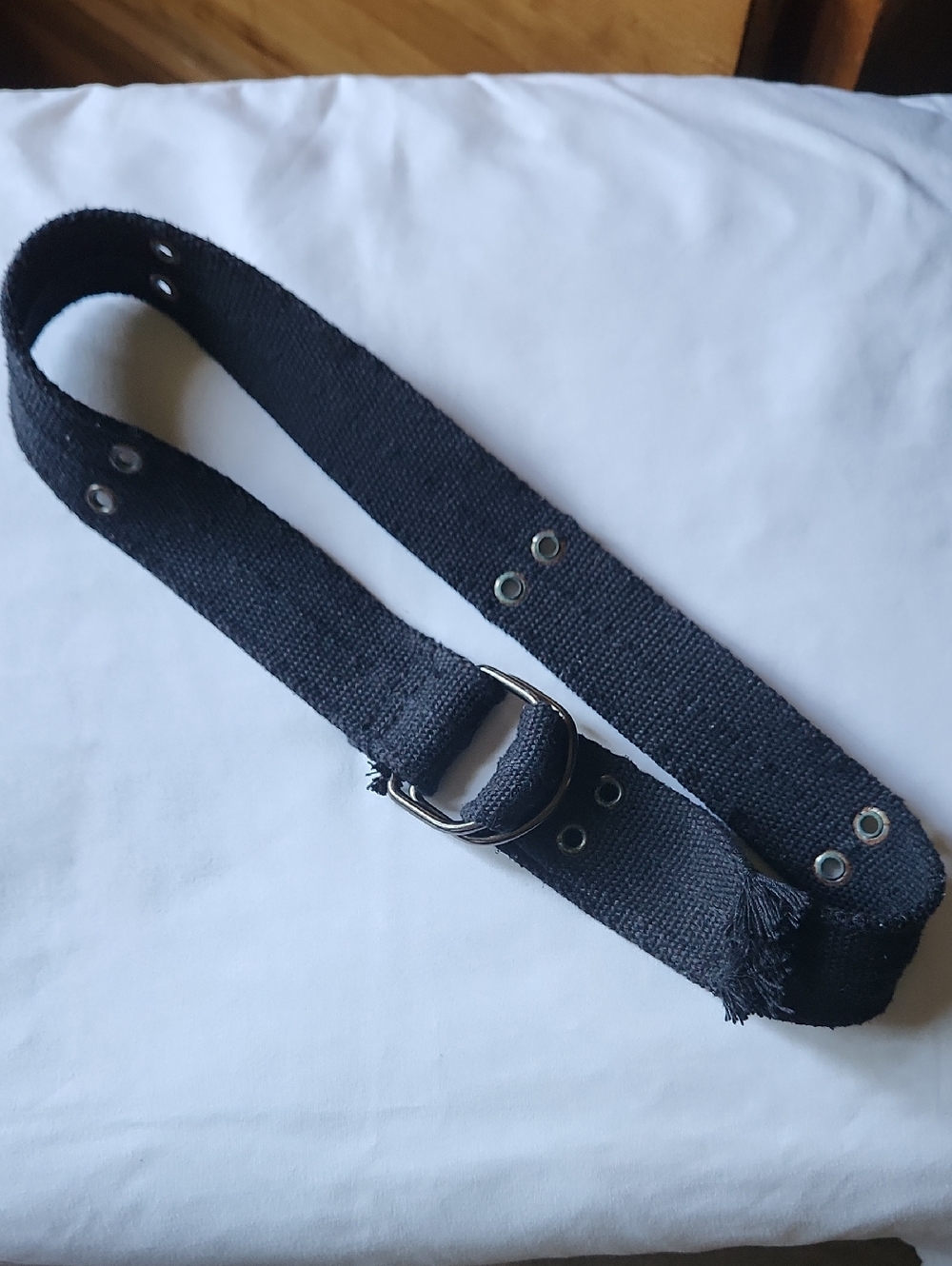 Classic Black Canvas Kids Belt with D-Ring